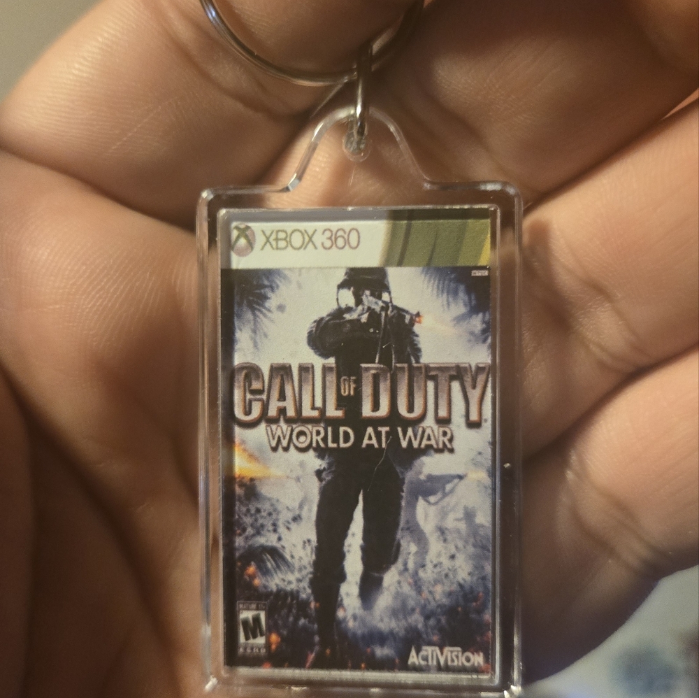 Custom Call of Duty World At War Video Game cover Art Keychain [Gift Idea]